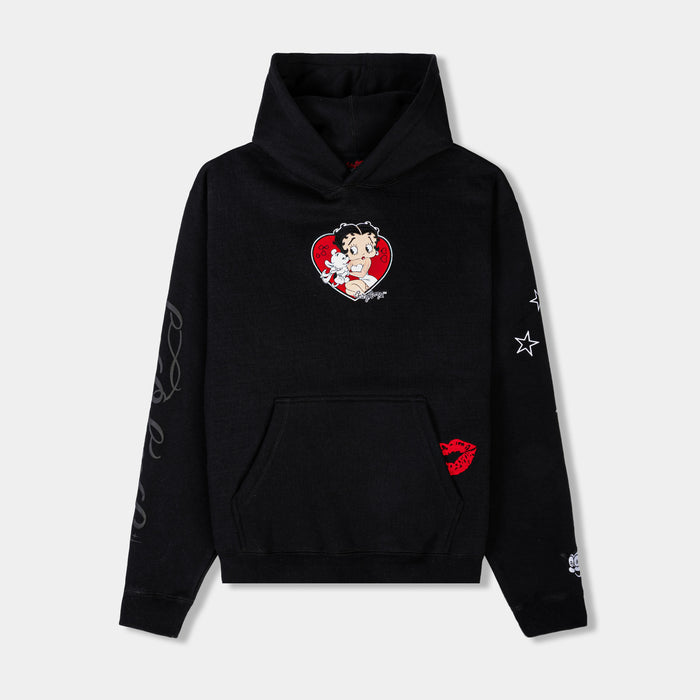 SP x Betty Boop Fleece Mens Hoodie (Black/Red)