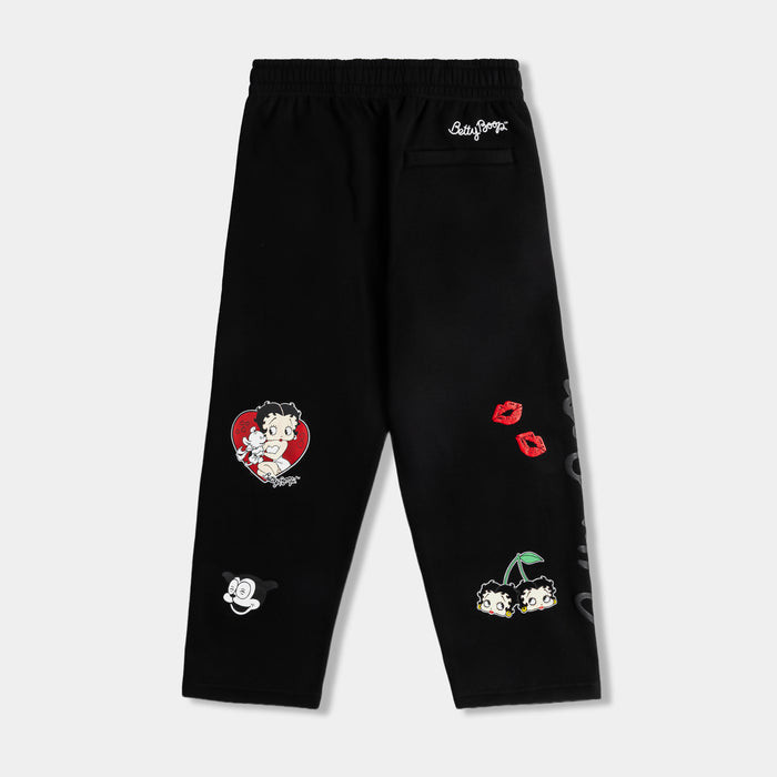 SP x Betty Boop Fleece Mens Sweatpants (Black/Red)