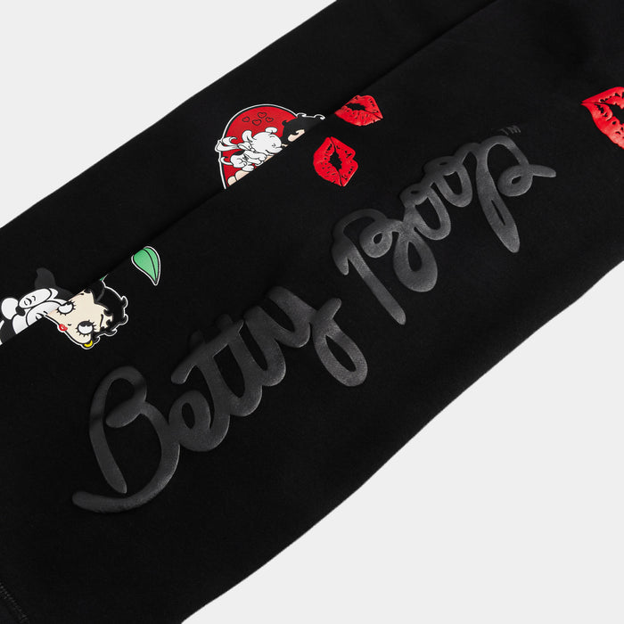 SP x Betty Boop Fleece Mens Sweatpants (Black/Red)