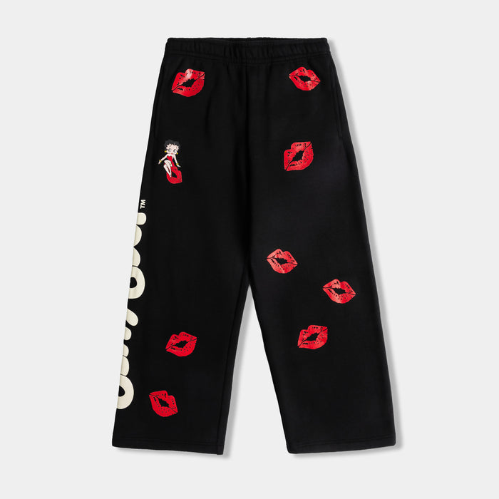 SP x Betty Boop Kisses Womens Sweatpants (Black/Red)
