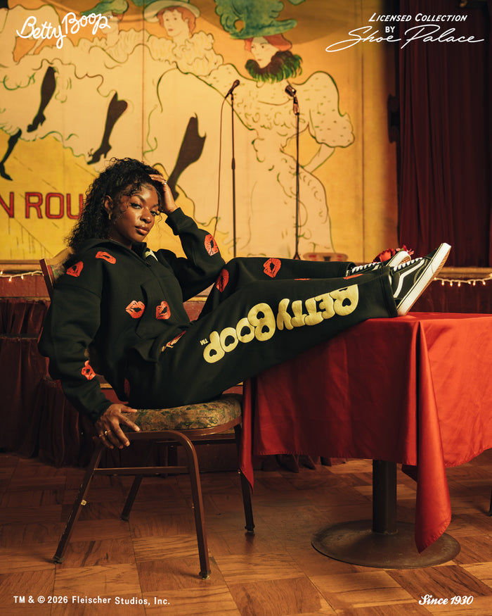 SP x Betty Boop Kisses Womens Sweatpants (Black/Red)