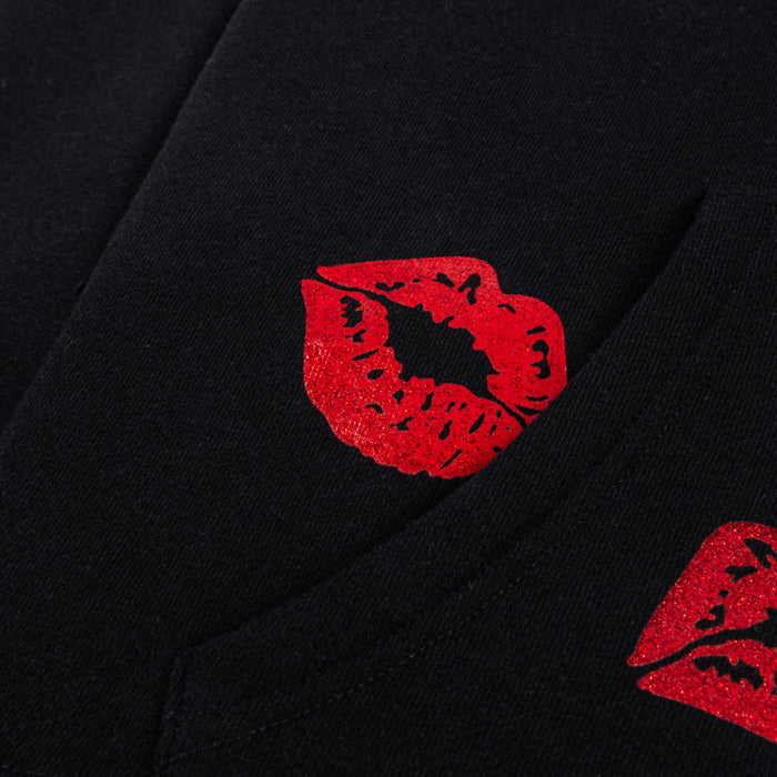 SP x Betty Boop Kisses Zip Up Womens Hoodie (Cream/Red)