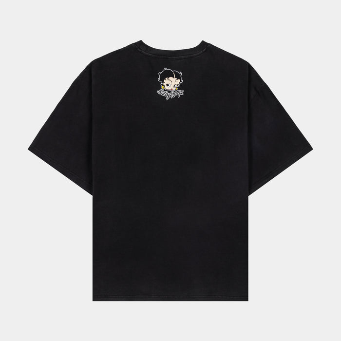 SP x Betty Boop Lightning Washed Mens Short Sleeve Shirt (Black/Red)