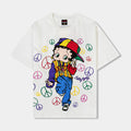 SP x Betty Boop Peace Mens Short Sleeve Shirt (White/Multicolor)