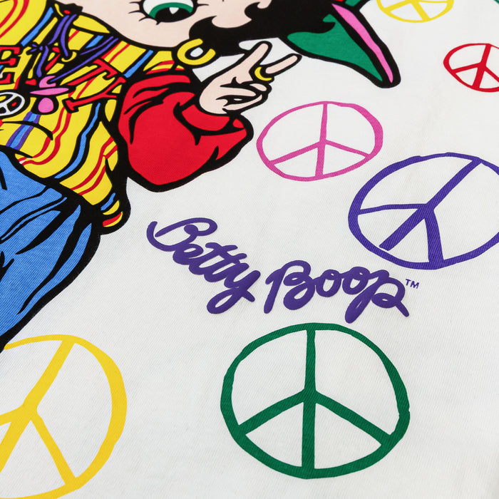 SP x Betty Boop Peace Mens Short Sleeve Shirt (White/Multicolor)