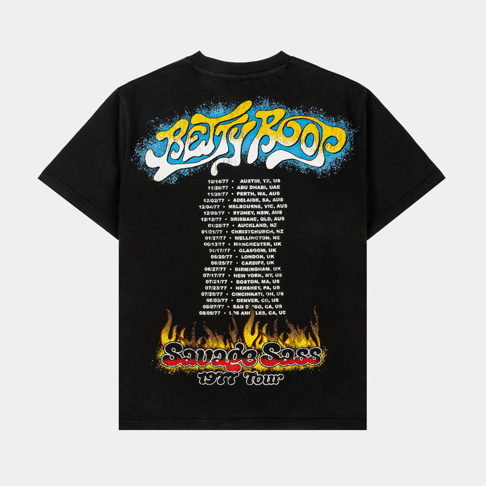 SP x Betty Boop Savage Sass Mens Shot Sleeve Shirt (Black/Blue)