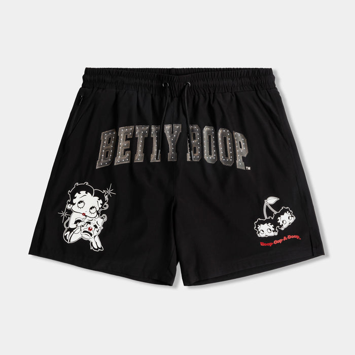 SP x Betty Boop Smile Now Cry Later Hybrid Mens Shorts (Black/White)