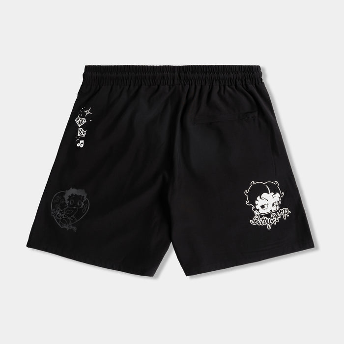 SP x Betty Boop Smile Now Cry Later Hybrid Mens Shorts (Black/White)