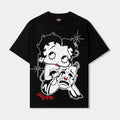 SP x Betty Boop Smile Now Cry Later Mens Short Sleeve Shirt (Black/White)