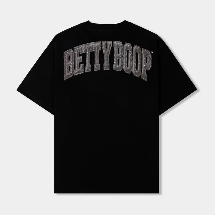 SP x Betty Boop Smile Now Cry Later Mens Short Sleeve Shirt (Black/White)
