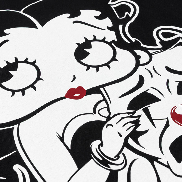 SP x Betty Boop Smile Now Cry Later Mens Short Sleeve Shirt (Black/White)