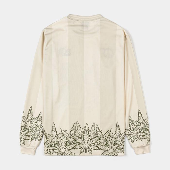 SP x Bob Marley Lions Soccer Long Sleeve Mens Jersey (Beige/Green)