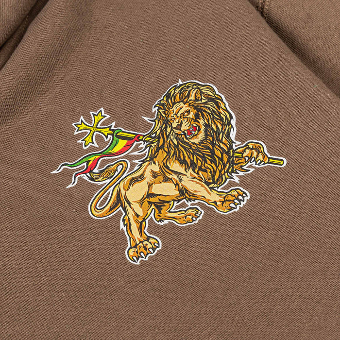 SP x Bob Marley One Love Zip Up Fleece Mens Hoodie (Brown/Multi Color)