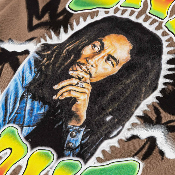 SP x Bob Marley One Love Zip Up Fleece Mens Hoodie (Brown/Multi Color)