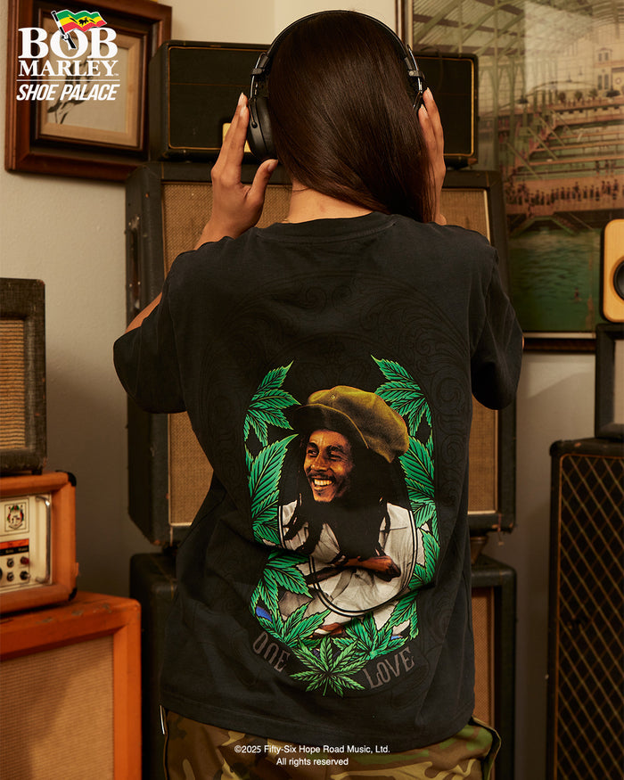SP x Bob Marley Portrait Washed Mens Short Sleeve Shirt (Black/Green)
