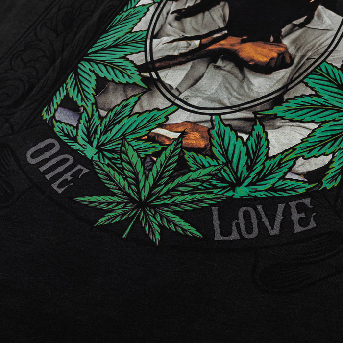 SP x Bob Marley Portrait Washed Mens Short Sleeve Shirt (Black/Green)