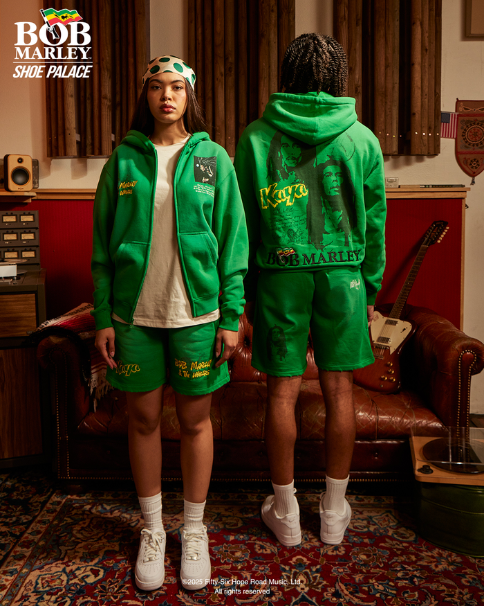 SP x Bob Marley Shining Sun Zip Up Fleece Mens Hoodie (Green/Yellow)