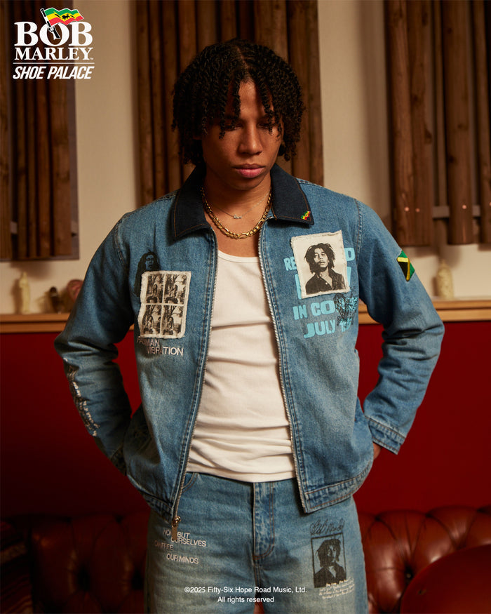 SP x Bob Marley Work Washed Mens Jacket (Blue/Yellow)