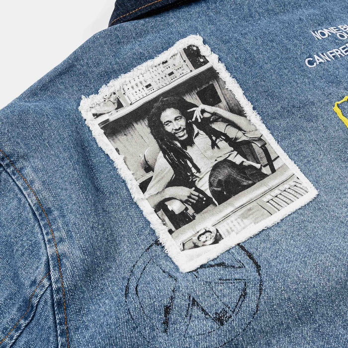 SP x Bob Marley Work Washed Mens Jacket (Blue/Yellow)
