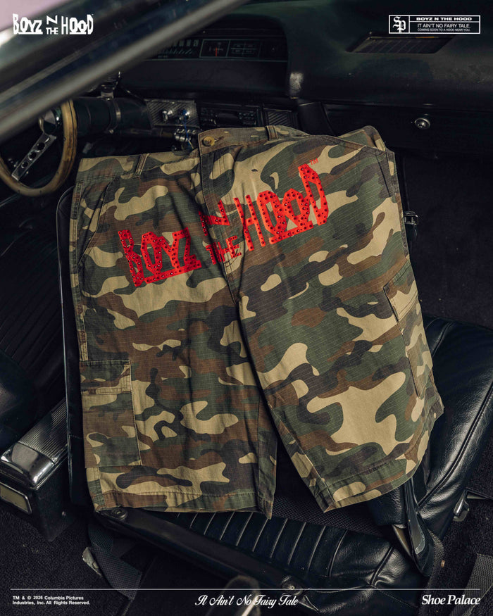 SP x Boyz N The Hood Doughboy Cargo Mens Shorts (Camo/Red)