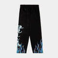 SP x Boyz N The Hood Flames Fleece Mens Sweatpants (Black/Blue)