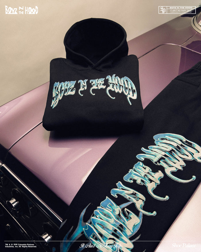 SP x Boyz N The Hood Flames Pullover Mens Hoodie (Black/Blue)