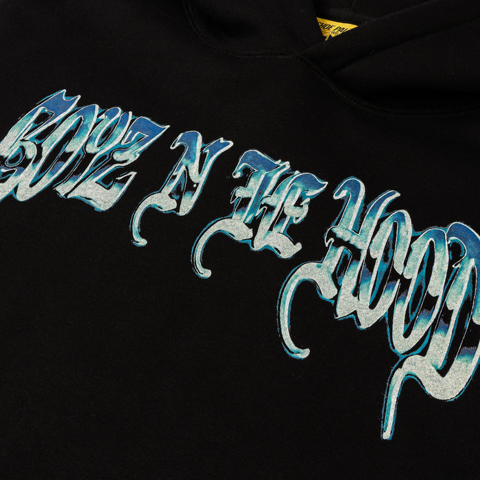 SP x Boyz N The Hood Flames Pullover Mens Hoodie (Black/Blue)