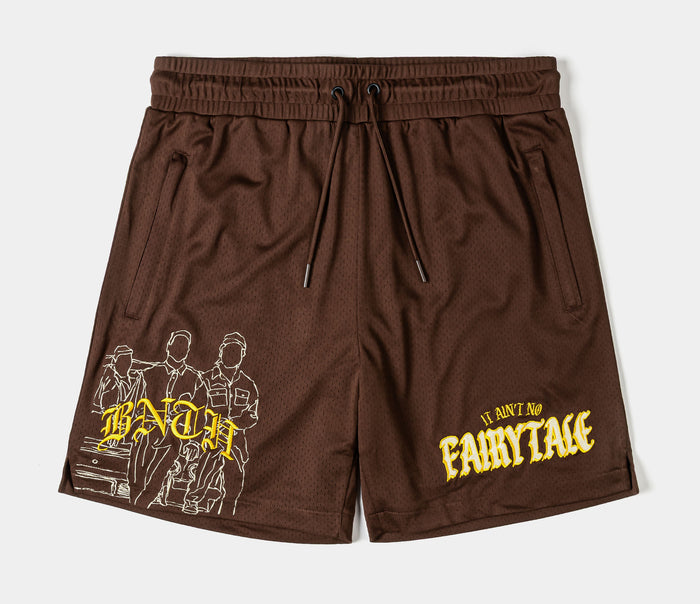 SP x Boyz N The Hood No FairyTale Mesh Mens Shorts (Brown/Yellow)