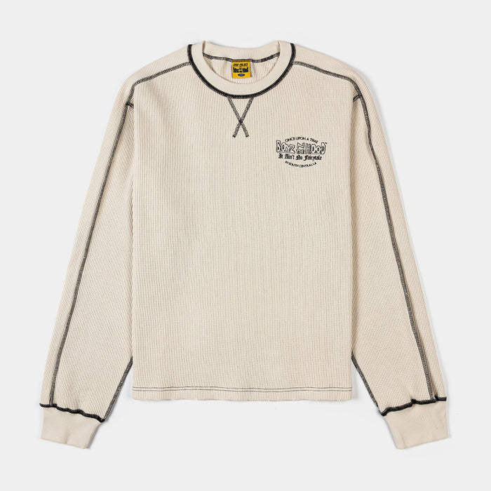 SP x Boyz N The Hood No FairyTale Thermal Mens Long Sleeve Shirt (Cream/Black)