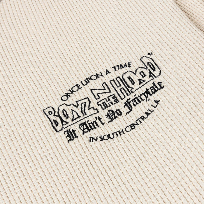 SP x Boyz N The Hood No FairyTale Thermal Mens Long Sleeve Shirt (Cream/Black)