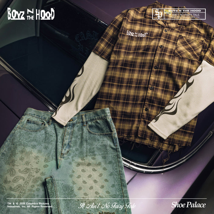 SP x Boyz N The Hood Stop The Violence Denim Mens Shorts (Blue)