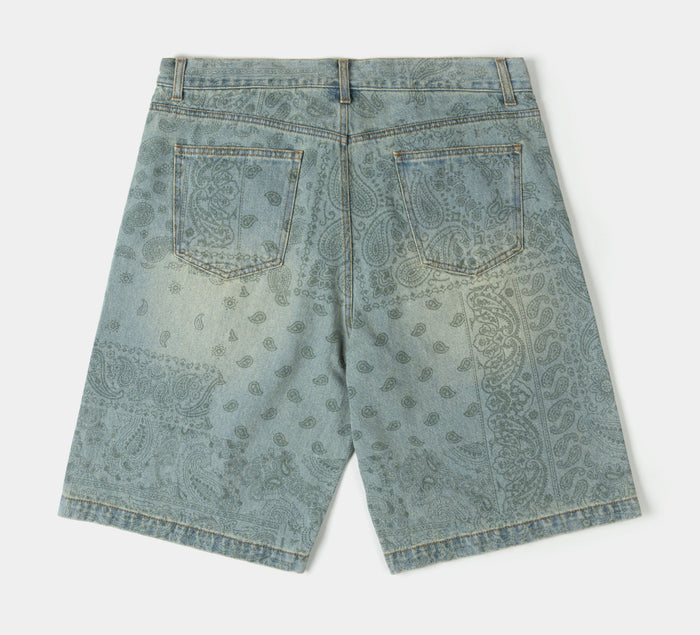 SP x Boyz N The Hood Stop The Violence Denim Mens Shorts (Blue)