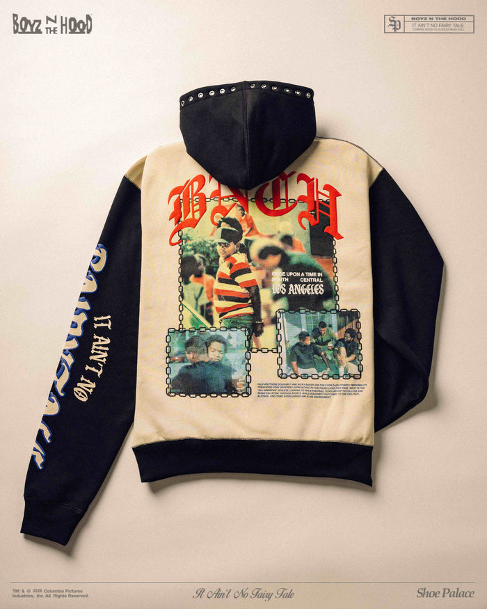 SP x Boyz N The Hood Stop The Violence Zip Up Mens Hoodie (Black/Blue)