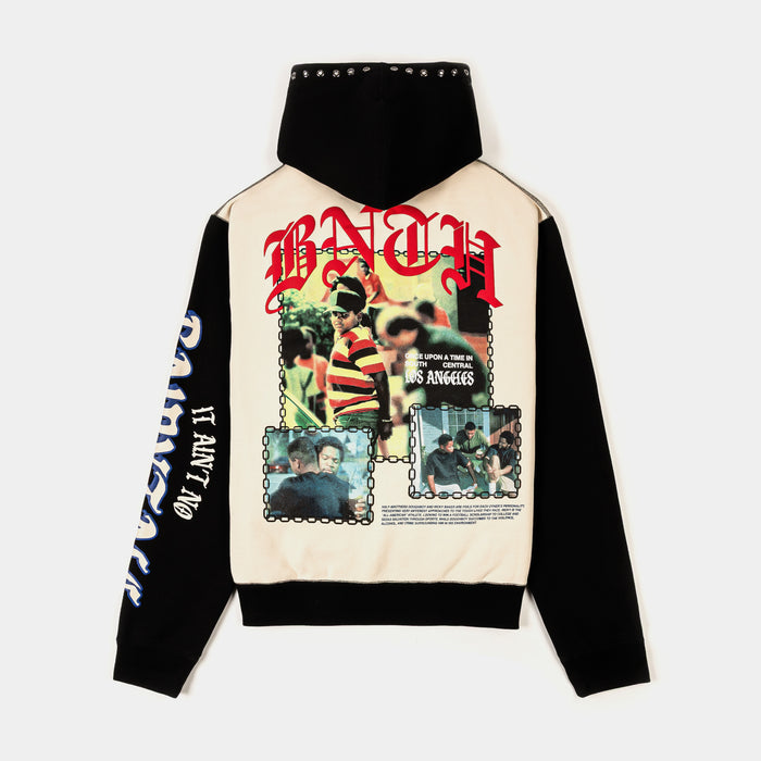 SP x Boyz N The Hood Stop The Violence Zip Up Mens Hoodie (Black/Blue)