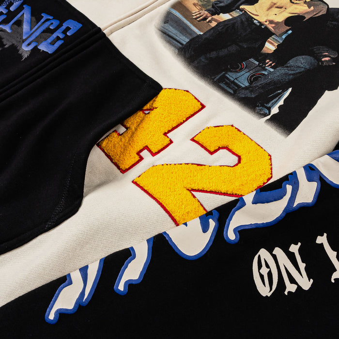 SP x Boyz N The Hood Stop The Violence Zip Up Mens Hoodie (Black/Blue)