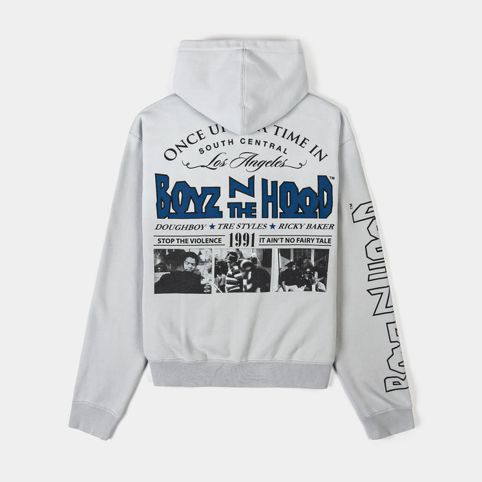 SP x Boyz N The Hood Zip Up Mens Hoodie (Grey/Blue)