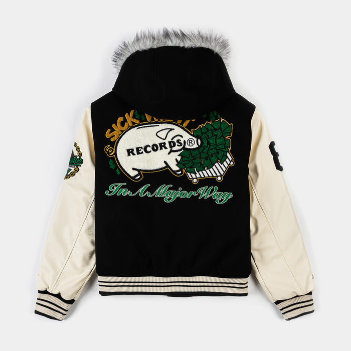 SP x E-40 Anniversary Varsity Mens Jacket (Black/Cream)