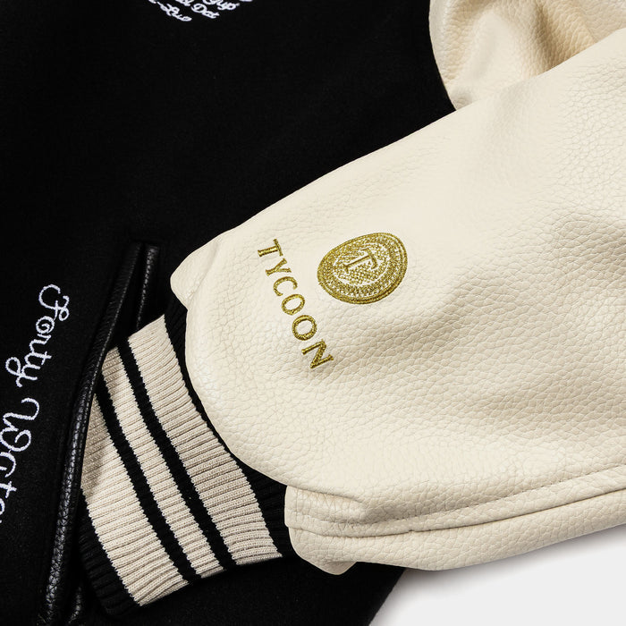 SP x E-40 Anniversary Varsity Mens Jacket (Black/Cream)