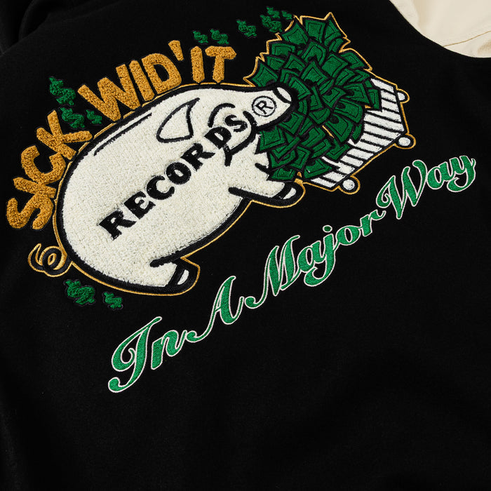 SP x E-40 Anniversary Varsity Mens Jacket (Black/Cream)