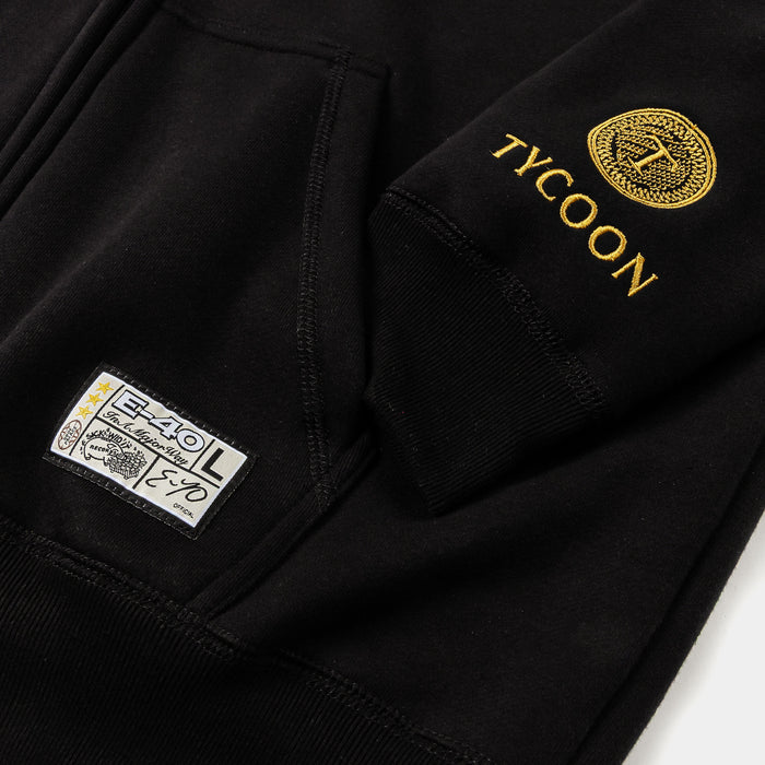 SP x E-40 Major Way Zip Up Mens Hoodie (Black/White)
