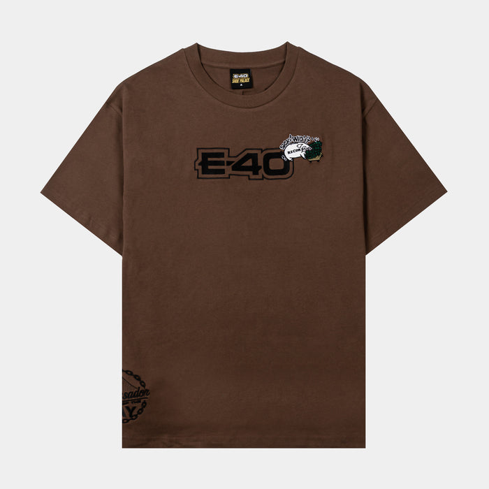 SP x E-40 Rapper's Ball Mens Short Sleeve Shirt (Brown/Black)