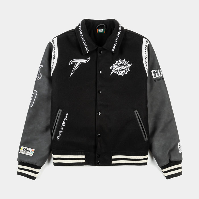 SP x GOAT Varsity Mens Jacket (Black/White)