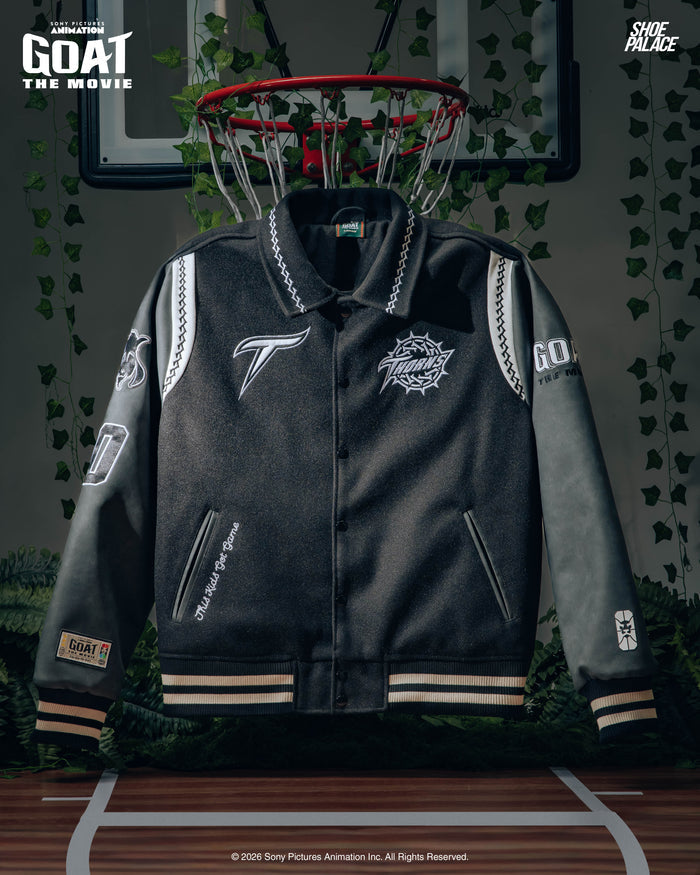 SP x GOAT Varsity Mens Jacket (Black/White)