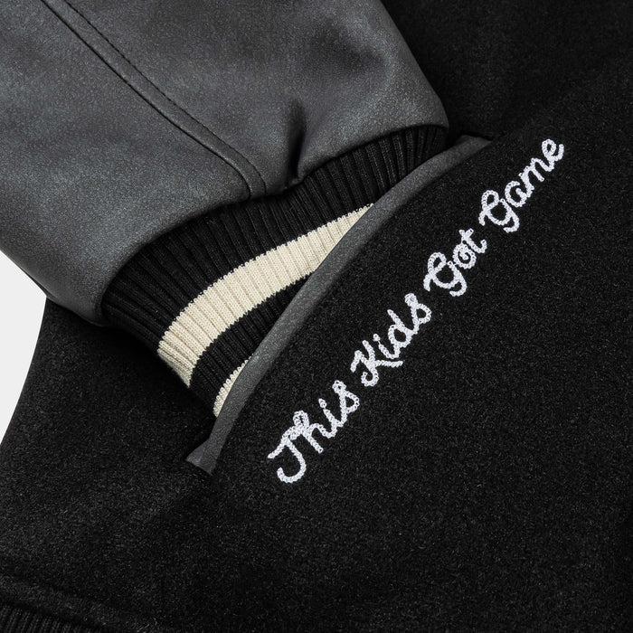 SP x GOAT Varsity Mens Jacket (Black/White)