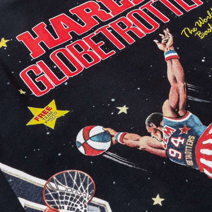 SP x Harlem Globetrotters Basketball Washed Mens Short Sleeve Shirt (Black/Red)