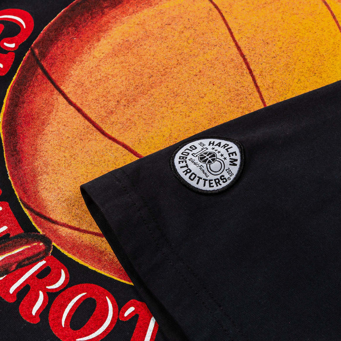 SP x Harlem Globetrotters Basketball Washed Mens Short Sleeve Shirt (Black/Red)