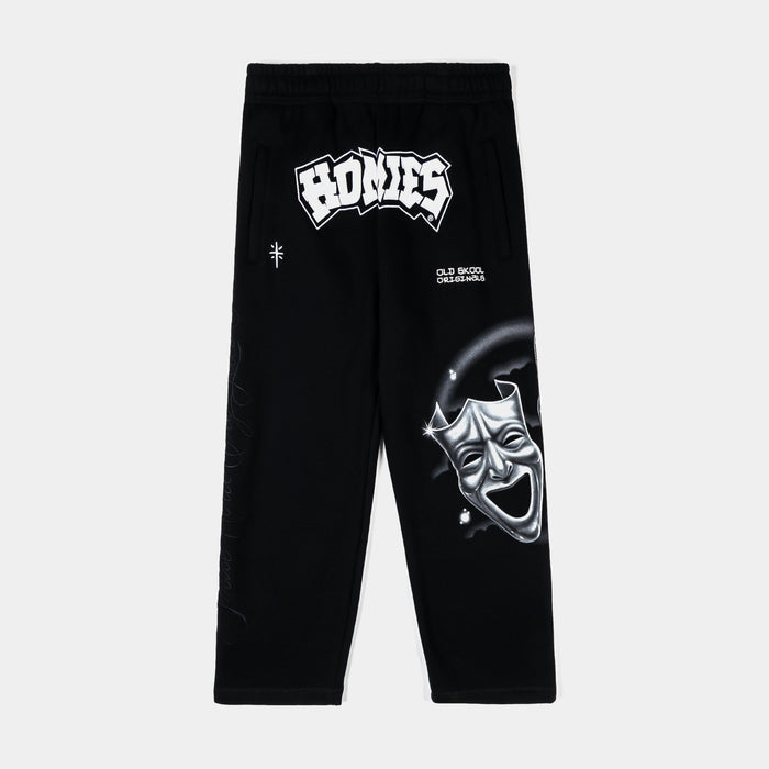 SP x Homies Masks Fleece Mens Sweatpants (Black/Silver)