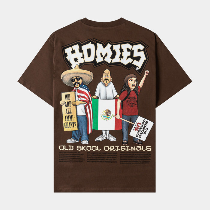 SP x Homies Old Skool Mens Short Sleeve Shirt (Brown/White)