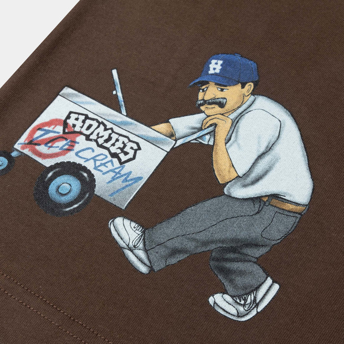 SP x Homies Old Skool Mens Short Sleeve Shirt (Brown/White)