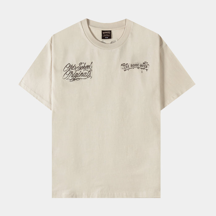 SP x Homies The Home Boys Mens Short Sleeve Shirt (Beige/Brown)